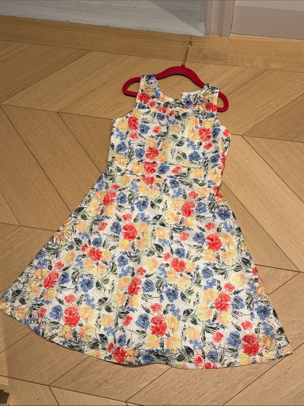 Ava + Yelly lace skater Floral Fit-and-Flare Dress size 10